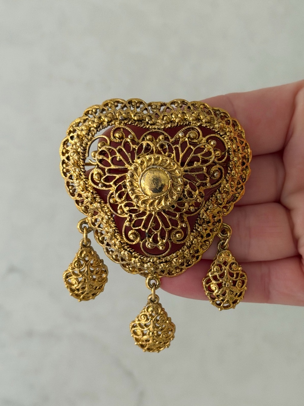 Vintage Gold Statement Brooch